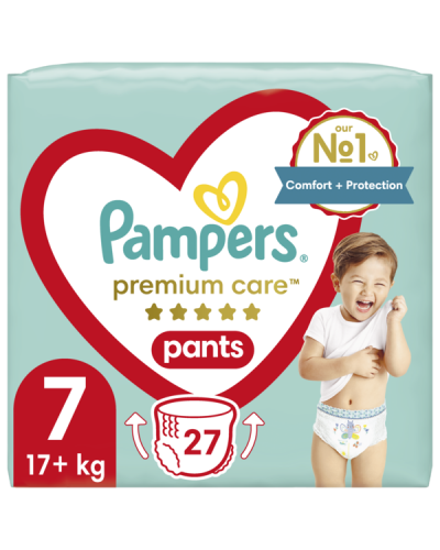 PAMPERS PREMIUM CARE PANTS No.7 (17+kg) 27τμχ