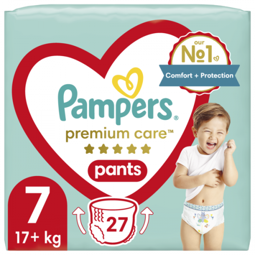 PAMPERS PREMIUM CARE PANTS No.7 (17+kg) 27τμχ