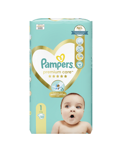 PAMPERS PREMIUM CARE NEWBORN No.1 (2-5kg) 50τμχ