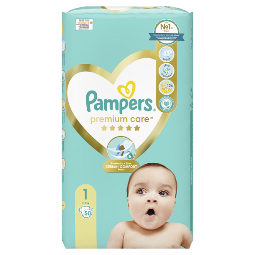 PAMPERS PREMIUM CARE NEWBORN No.1 (2-5kg) 50τμχ PAMPERS PREMIUM CARE NEWBORN No.1 (2-5kg) 50τμχ
