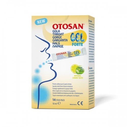 OTOSAN THROAT GEL FORTE ΤΖΕΛ ΓΙΑ ΤΟΝ ΕΡΕΘΙΣΜΕΝΟ ΛΑΙΜΟ 14 STICKS X 10ML