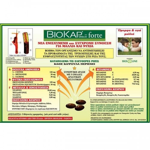 BIOSLINE BIOKAP MIGLIO FORTE 60CAPS