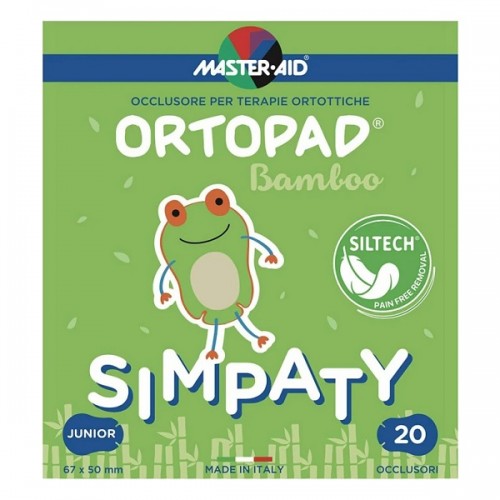 MASTER AID ORTOPAD BAMBOO SIMPATY ΠΑΙΔΙΚΑ ΟΦΘΑΛΜΙΚΑ ΑΥΤΟΚΟΛΛΗΤΑ JUNIOR 6.7 x 5cm (έως 2 ετών) 20τμχ