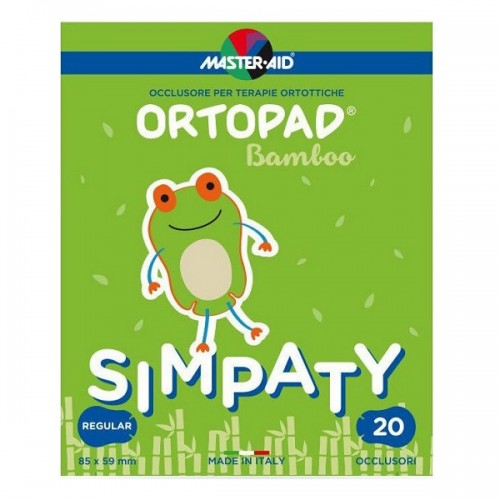 MASTER AID ORTOPAD BAMBOO SIMPATY ΠΑΙΔΙΚΑ ΟΦΘΑΛΜΙΚΑ ΑΥΤΟΚΟΛΛΗΤΑ REGULAR 8.5 x 5.9cm (4+ ετών) 20τμχ