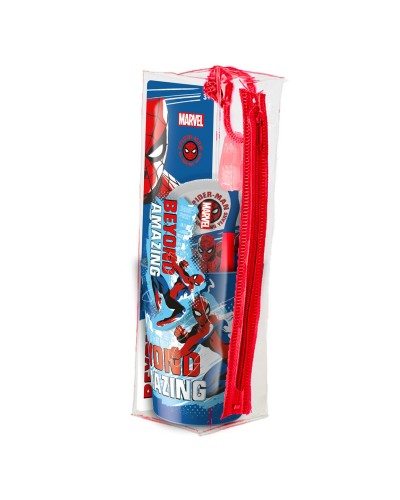 MR. WHITE SPIDER-MAN POUCE SET TOOTHBRUSH 1τμχ & TOOTHPASTE 75ml & BEAKER