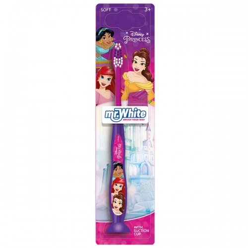 MR. WHITE DISNEY PRINCESS TOOTHBRUSH WITH TRAVEL CAP 1τμχ