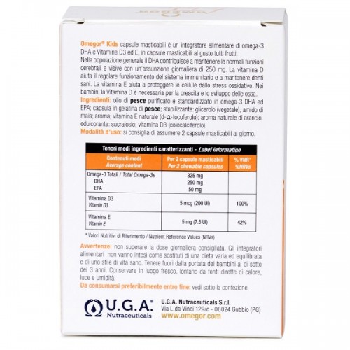 UGA OMEGOR KIDS CHEWABLE 60softgels