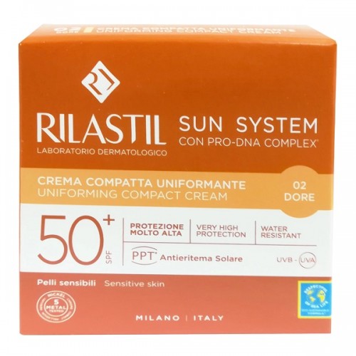 RILASTIL SUN SYSTEM UNIFORMING COMPACT CREAM SPF 50+ 02 DORE 10G