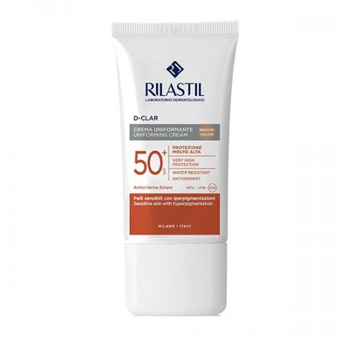 RILASTIL SUN SYSTEM D-CLAR PHOTOPROTECTIVE UNIFORMING CREAM SPF50+ MEDIUM 40ML