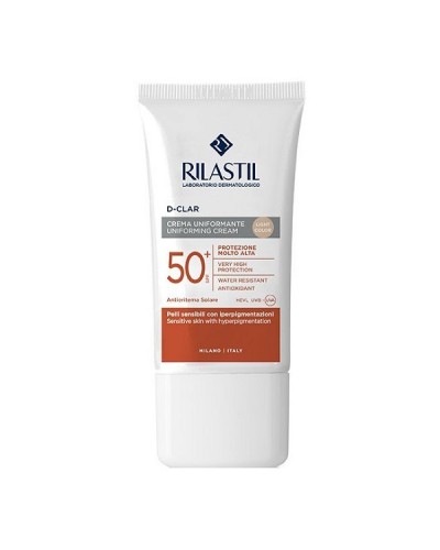 RILASTIL SUN SYSTEM D-CLAR PHOTOPROTECTIVE UNIFORMING CREAM SPF50+ LIGHT 40ML 