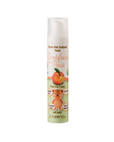 AZETA BIO ORGANIC KIDS TOOTHPASTE PEACH 3-7 YEARS 50ml