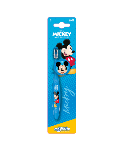 MR. WHITE MICKEY TOOTHBRUSH WITH TRAVEL CAP 1τμχ
