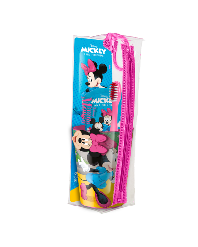 MR. WHITE MINNIE POUCE SET TOOTHBRUSH 1τμχ & TOOTHPASTE 75ml & BEAKER