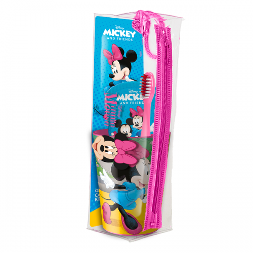 MR. WHITE MINNIE POUCE SET TOOTHBRUSH 1τμχ & TOOTHPASTE 75ml & BEAKER