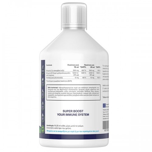 NATURAL VITAMINS VITAMIN C + D3 + ZINC ΓΕΥΣΗ ΠΟΡΤΟΚΑΛΙ 500ML