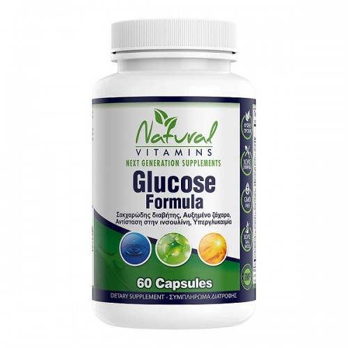 NATURAL VITAMINS GLUCOSE FORMULA 60CAPS