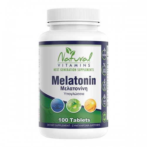 NATURAL VITAMINS MELATONIN 1MG 100TABS