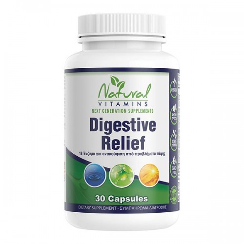 NATURAL VITAMINS DIGESTIVE RELIEF 30CAPS