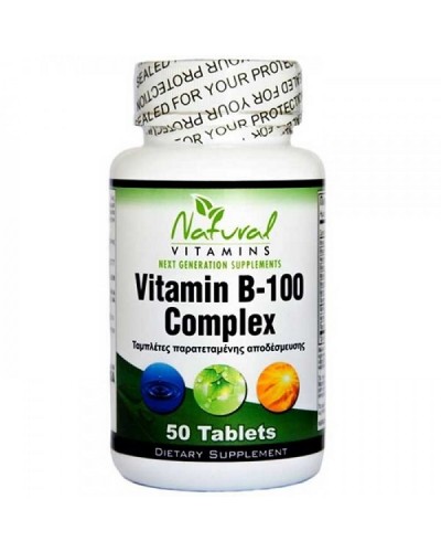 NATURAL VITAMINS VITAMIN B-100 COMPLEX 50TABS