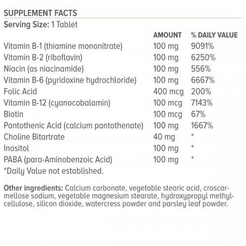 NATURAL VITAMINS VITAMIN B-100 COMPLEX 50TABS