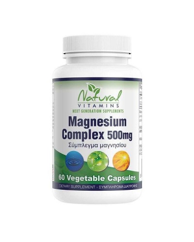 NATURAL VITAMINS MAGNESIUM COMPLEX 500MG 60VEG.CAPS