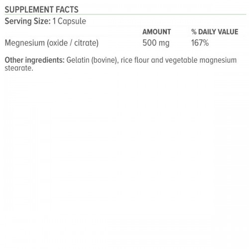 NATURAL VITAMINS MAGNESIUM COMPLEX 500MG 60VEG.CAPS