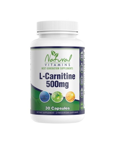 NATURAL VITAMINS L-CARNITINE 500MG 30CAPS