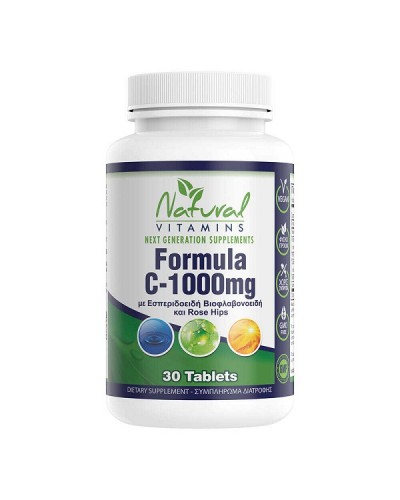 NATURAL VITAMINS VIT C-1000MG WITH BIOFLAVONOIDS 530MG 30TABS