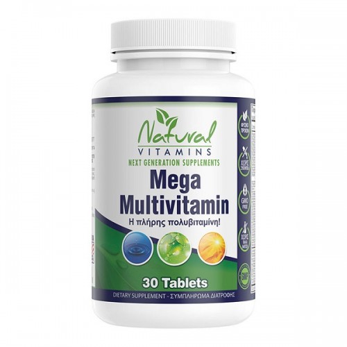 NATURAL VITAMINS MEGA MULTIVITAMIN 30TABS