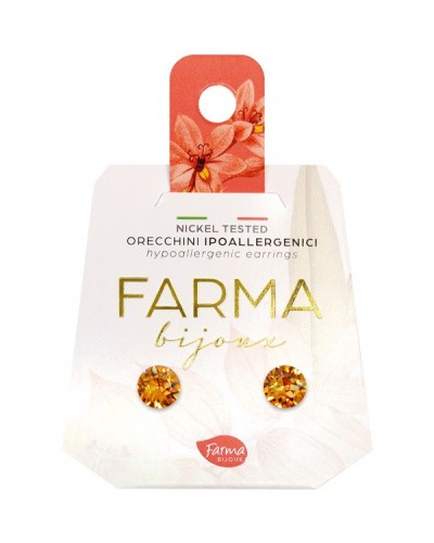 FARMA BIJOUX ΥΠΟΑΛΛΕΡΓΙΚΑ ΣΚΟΥΛΑΡΙΚΙΑ ΚΡΥΣΤΑΛΛΑ ΧΡΥΣΟΚΙΤΡΙΝΑ 6,2MM