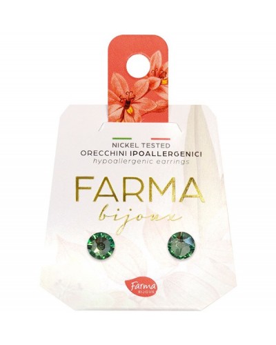 FARMA BIJOUX ΥΠΟΑΛΛΕΡΓΙΚΑ ΣΚΟΥΛΑΡΙΚΙΑ ΚΡΥΣΤΑΛΛΑ ΠΡΑΣΙΝΑ 6,3MM