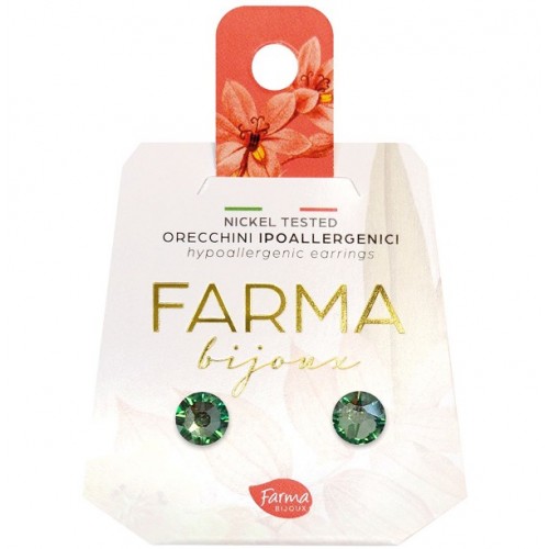 FARMA BIJOUX ΥΠΟΑΛΛΕΡΓΙΚΑ ΣΚΟΥΛΑΡΙΚΙΑ ΚΡΥΣΤΑΛΛΑ ΠΡΑΣΙΝΑ 6,3MM