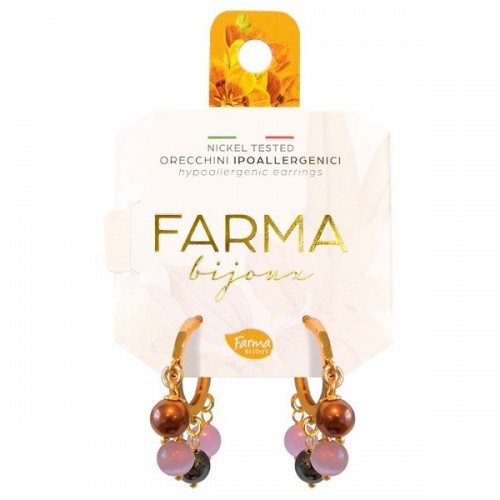 FARMA BIJOUX ΥΠΟΑΛΛΕΡΓΙΚΑ ΣΚΟΥΛΑΡΙΚΙΑ ΚΡΕΜΑΣΤΑ ΕΠΙΧΡΥΣΩΜΕΝΑ ΜΕ ΠΕΡΛΕΣ 17,0MM