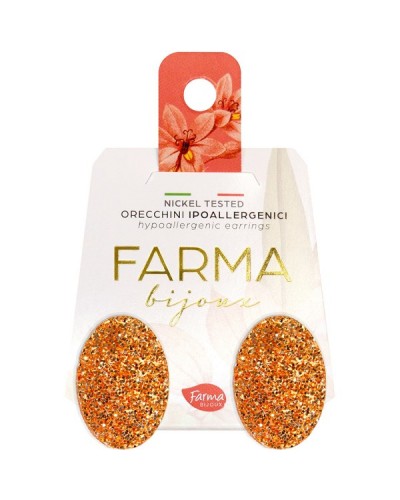 FARMA BIJOUX ΥΠΟΑΛΛΕΡΓΙΚΑ ΣΚΟΥΛΑΡΙΚΙΑ ΟΒΑΛ ΧΡΥΣΑ ΚΟΥΜΠΙΑ 20MM