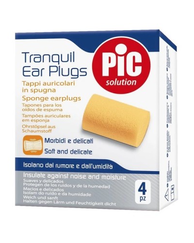 PIC SOLUTION TRANQUIL EAR PLUGS SOFT & DELICATE ΩΤΟΑΣΠΙΔΕΣ ΣΠΟΓΓΟΥ 4τμχ