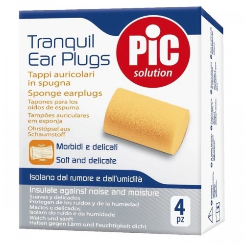 PIC SOLUTION TRANQUIL EAR PLUGS SOFT & DELICATE ΩΤΟΑΣΠΙΔΕΣ ΣΠΟΓΓΟΥ 4τμχ