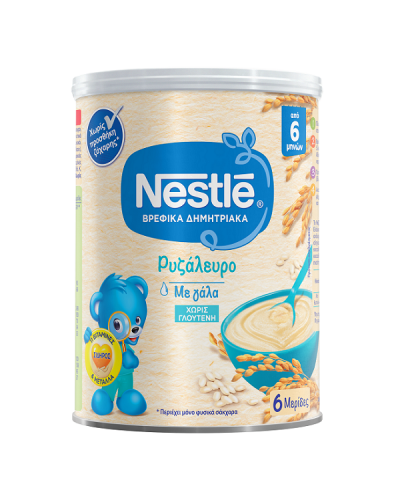 NESTLE ΒΡΕΦΙΚΗ ΚΡΕΜΑ ΡΥΖΑΛΕΥΡΟ ΜΕ ΓΑΛΑ 6m+ ΜΕ ΒΑΝΙΛΙΝΗ ΧΩΡΙΣ ΓΛΟΥΤΕΝΗ 300gr