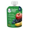 GERBER ORGANIC FOR BABY 6M+ ΦΡΟΥΤΟΠΟΥΡΕΣ ΜΗΛΟ, ΜΠΑΝΑΝΑ, ΜΥΡΤΙΛΟ, ΒΑΤΟΜΟΥΡΟ 90G