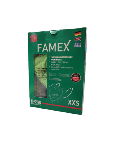 FAMEX FFP2 ΜΑΣΚΑ ΠΡΟΣΤΑΣΙΑΣ ΠΡΟΣΩΠΟΥ ΠΑΙΔΙΚΗ ΚΥΠΑΡΙΣΣΙ 10ΤΜΧ