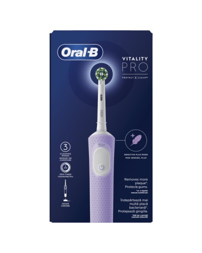 ORAL-B VITALITY PRO LILAC BOX ΜΩΒ ΗΛΕΚΤΡΙΚΗ ΟΔΟΝΤΟΒΟΥΡΤΣΑ 