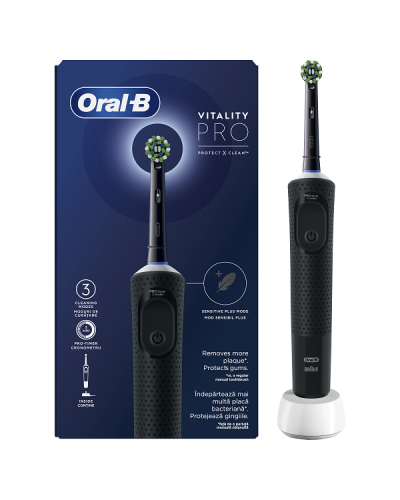 ORAL-B VITALITY PRΟ BLACK ΗΛΕΚΤΡΙΚΗ ΟΔΟΝΤΟΒΟΥΡΤΣΑ ΜΑΥΡΗ 1τμχ