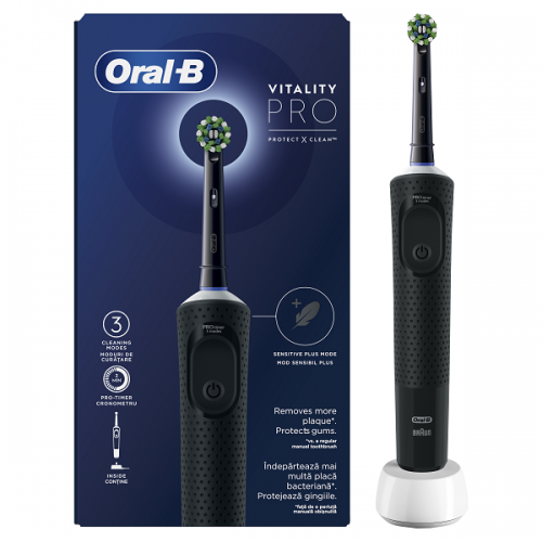 ORAL-B VITALITY PRΟ BLACK ΗΛΕΚΤΡΙΚΗ ΟΔΟΝΤΟΒΟΥΡΤΣΑ ΜΑΥΡΗ 1τμχ