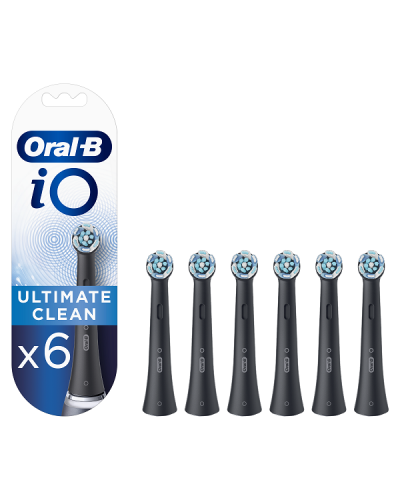 ORAL-B iO ULTIMATE CLEAN BLACK ΑΝΤΑΛΛΑΚΤΙΚΕΣ ΚΕΦΑΛΕΣ ΗΛΕΚΤΡΙΚΗΣ ΟΔΟΝΤΟΒΟΥΡΤΣΑΣ 6τμχ