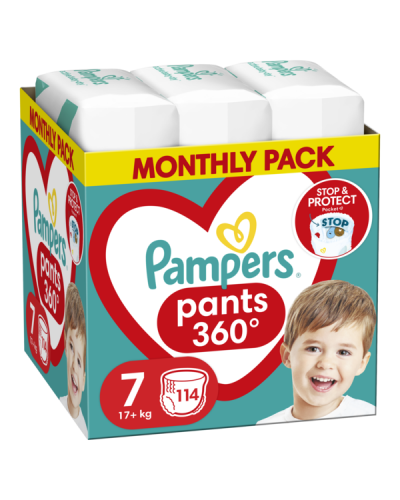 PAMPERS PANTS Nο.7 MONTHLY PACK (17+KG) 114τμχ