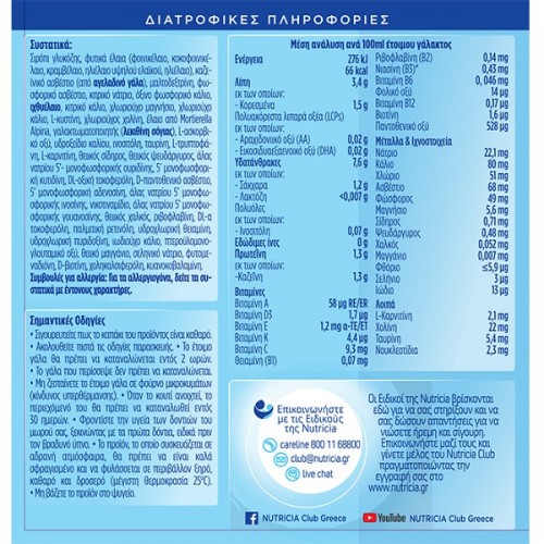 NUTRICIA ALMIRON LACTOSE FREE ΒΡΕΦΙΚΟ ΓΑΛΑ ΧΩΡΙΣ ΛΑΚΤΟΖΗ ΑΠΟ ΤΗΝ ΓΕΝΝΗΣΗ 400G