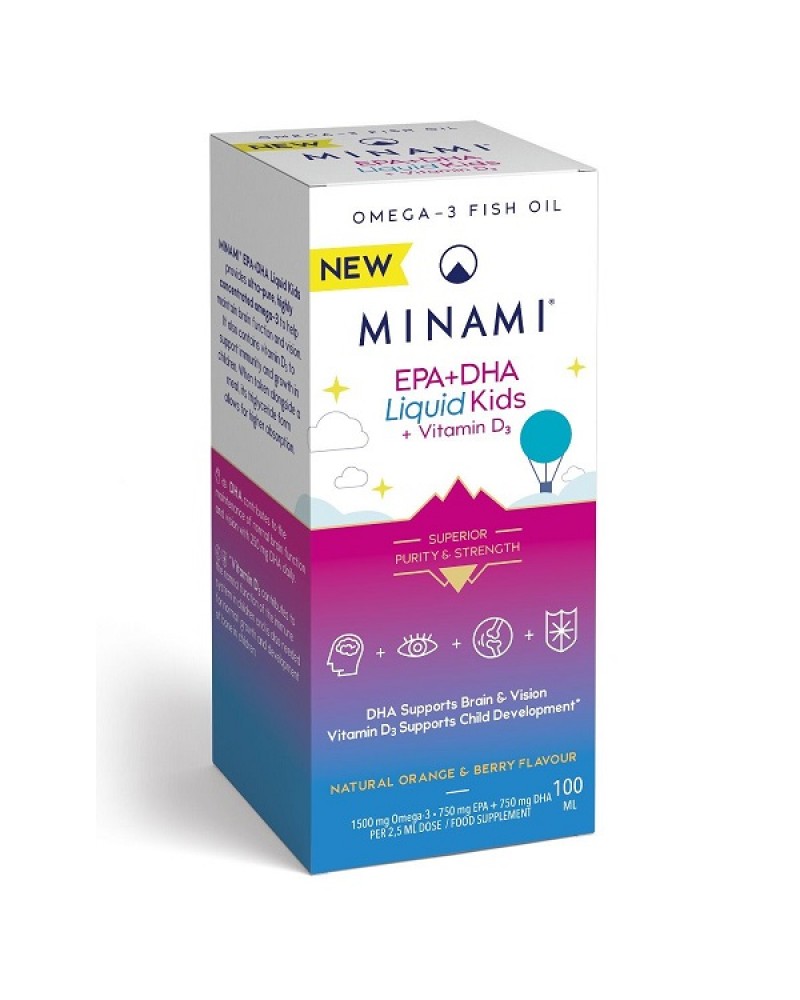 MINAMI DHA+EPA LIQUID KIDS + VITAMIN D3 100ML