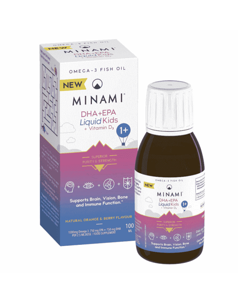 MINAMI DHA+EPA LIQUID KIDS + VITAMIN D3 100ML