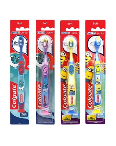 COLGATE SMILES ΠΑΙΔΙΚΗ ΟΔΟΝΤΟΒΟΥΡΤΣΑ 6+ Ετών ΜΑΛΑΚΗ 1τμχ ΣΕ ΔΙΑΦΟΡΑ ΣΧΕΔΙΑ