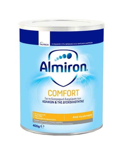 NUTRICIA ALMIRON COMFORT ΓΑΛΑ ΓΙΑ ΤΗ ΔΙΑΤΡΟΦΙΚΗ ΔΙΑΧΕΙΡΙΣΗ ΤΩΝ ΚΟΛΙΚΩΝ & ΤΗΣ ΔΥΣΚΟΙΛΙΟΤΗΤΑΣ ΑΠΟ ΤΗ ΓΕΝΝΗΣΗ 400GR