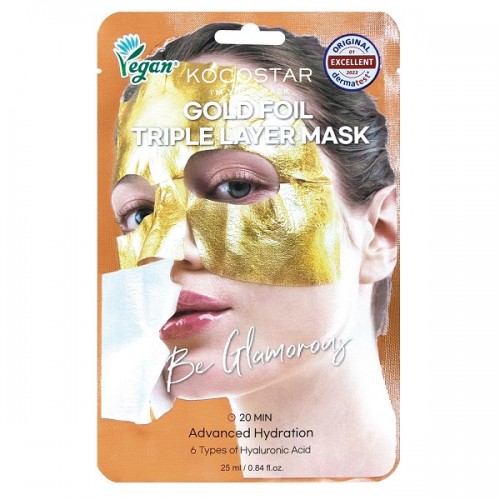 KOCOSTAR PREMIUM GOLD FOIL TRIPLE LAYER MASK 1τμχ